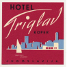 Hotel Triglav - Koper / Slovenia (Vintage Luggae Label)