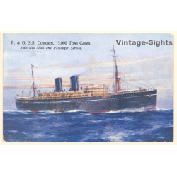 P. & O. S.S. Comorin / Paquebot Postmark (Vintage PC 1933)