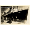 Norddeutscher Lloyd: Schnelldampfer Europa / Paquebot Postmark (Vintage RPPC 1937)