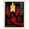 Hotel Druzba - Rakovnik / Czechoslovakia (Vintage Luggae Label) LOBSTER