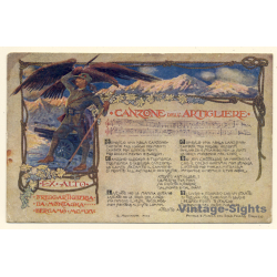 Militaria: 1° Reggimento Artiglieria Da Montagna Bergamo (Vintage PC 1917)