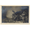 Italo-Turkish War (1911-1912): Italian Soldier Near Howitzer (Vintage RPPC)