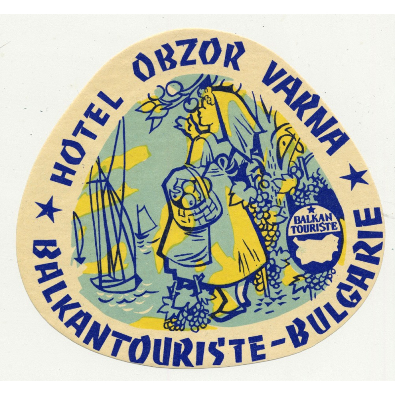 Hotel Obzor - Varna / Bulgaria (Vintage Luggae Label)