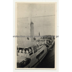 Colonial Masters On Board Of Steamer 'Colonel Thys' (Vintage Photo B/W 1928)