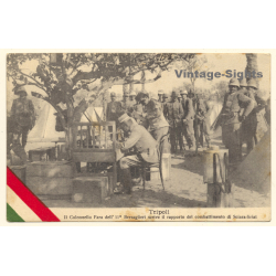 Italo-Turkish War (1911-1912): Tripoli - Colonel Fara Writes Report (Vintage PC ~1910s)