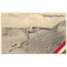 Italo-Turkish War (1911-1912): Tripoli - Inside Fort Hamidyè - Cannon (Vintage PC ~1910s)