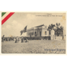 Italo-Turkish War (1911-1912): Tripoli - Italian Flag Raised On Command Building (Vintage PC ~1910s)
