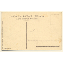 Italo-Turkish War (1911-1912): Tripoli - Italian Flag Raised On Command Building (Vintage PC ~1910s)