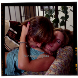 Erotic Study: Close-Up Of Man Kissing Womans' Nipple (Vintage Diapositive KORENJAK 1970s/1980s)