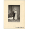 L. Devolder: Portrait Of Freshly Married Couple / Smoking & Top Hat (Vintage Photo ~1920s/1930s)