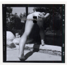 Erotic Study: Racy Blonde Nude Relaxes In The Sun*12 / Rear View (Vintage Contact Print 1970s/1980s)