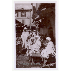 Constantine / Algeria: Au Café Maure / Berber (Vintage RPPC ~1930s/1940s)