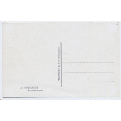 Constantine / Algeria: Au Café Maure / Berber (Vintage RPPC ~1930s/1940s)