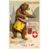 Bern / Switzerland: Bear With Drum - Coat Of Arms (Vintage PC Litho 1905)