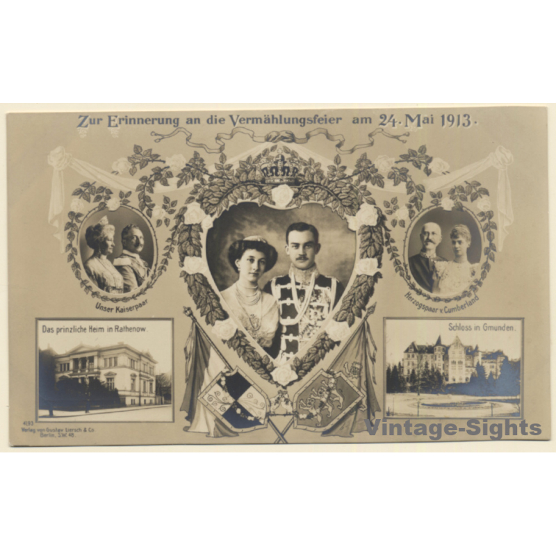 Prinzessin Viktoria Luise Von Preussen & Prinz Ernst August Von Hannover (Vintage RPPC 1913) Prinzessin Viktoria Luise Von Preussen & Prinz Ernst August Von Hannover (Vintage RPPC 1913)