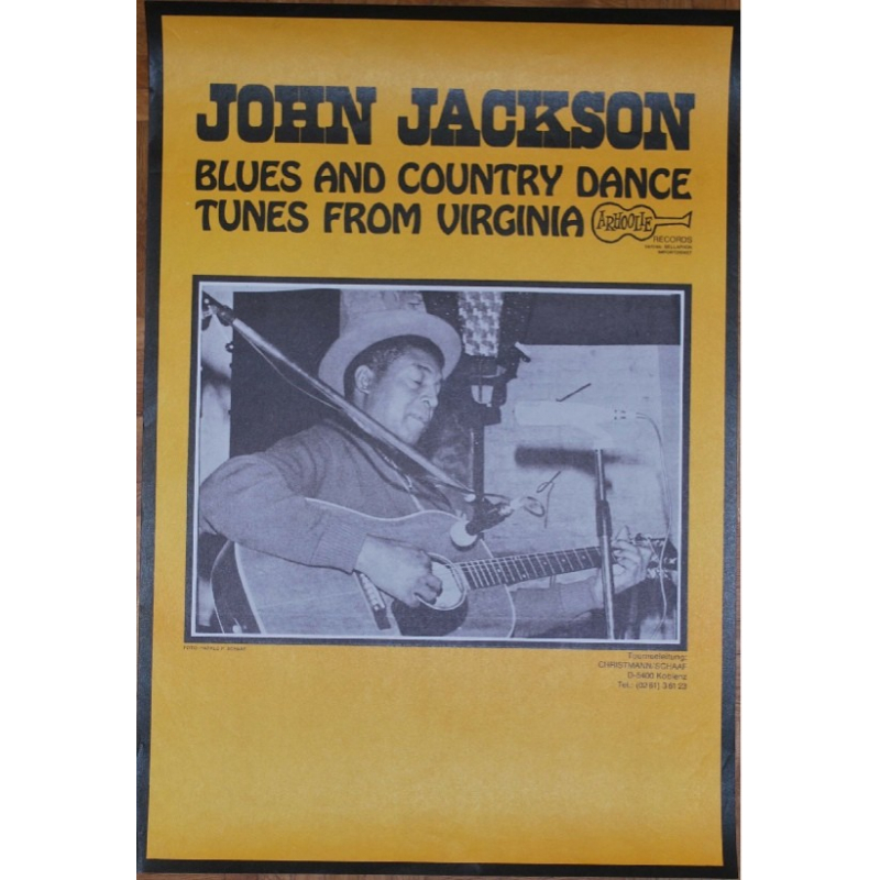 John Jackson - Blues & Country Dance Tunes From Virginia (Vintage Arhoolie Poster)