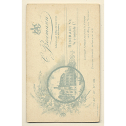 C.Baumann / Biberach: Portrait Of Young Victorian Lady*2 (Vintage CDV / Carte De Visite ~1890s/1900s)