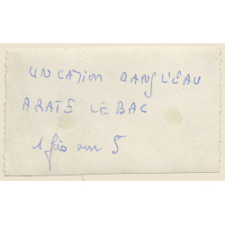 Liberia: Le Bac / Lorry Missed Ferry - Stuck In River (Vintage Photo ~1950s)