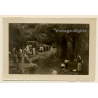 Liberia: Le Bac / Truck Convoy In Jungle (Vintage Photo ~1950s)