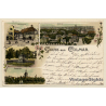 Colmar / France: Kaufhaus - Rapplatz - Hirn Denkmal (Vintage PC Litho 1903)