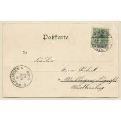 Colmar / France: Kaufhaus - Rapplatz - Hirn Denkmal (Vintage PC Litho 1903)