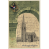 Heilbronn a. Neckar: Friedenskirche / Wappen (Vintage PC 1910)