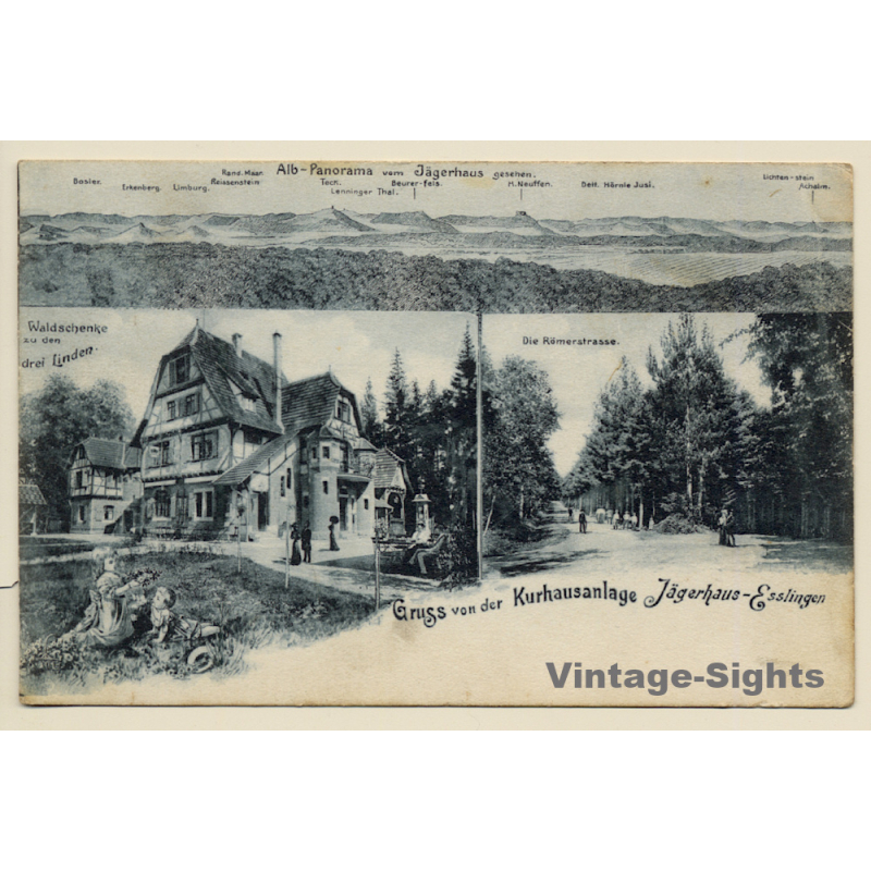 Esslingen a. Neckar: Kurhausanlage Jägerhaus (Vintage PC 1911)