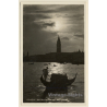 Venezia / Venice: Bacino S. Marco - Notturno (Vintage RPPC)
