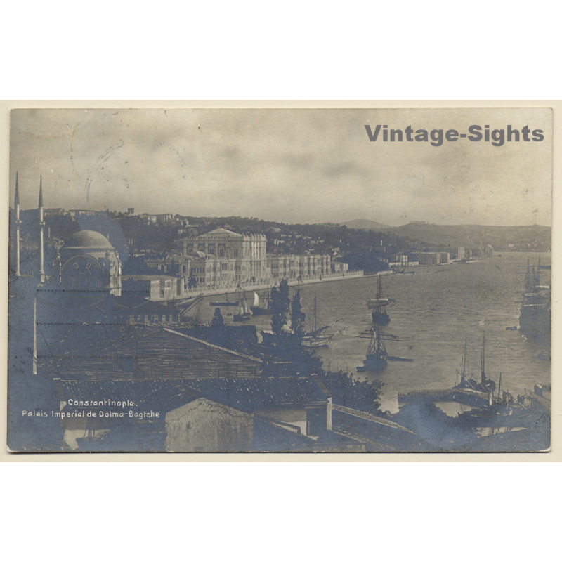 Constantinople - Istanbul / Turkey: Palais Imperial De Dolma Bagtche (Vintage RPPC 1913) Constantinople - Istanbul / Turkey: Palais Imperial De Dolma Bagtche (Vintage RPPC 1913)