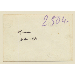 Muma / Congo Belge: Colonial Master In Front Of Truck & 2 Natives  (Vintage Photo 1930)