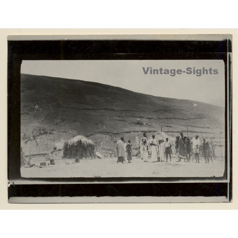 Congo Belge: Tribe Members From Rwanda / Amasunzu Hairstyle (Vintage Photo ~1920s/1930s)