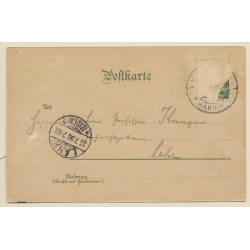 Crailsheim: Schlossplatz - Wilhelmstrasse (Vintage PC Litho 1898)