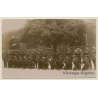 WW1: German Soldiers Posing In Front Of Barracks (Vintage RPPC 1910s