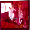 Erotic Study: Busty Nude Blonde With White Blanket*7 / Kneeling (Vintage Diapositive KORENJAK 1970s/1980s)