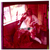 Erotic Study: Busty Nude Blonde With White Blanket*8 / Sitting (Vintage Diapositive KORENJAK 1970s/1980s)