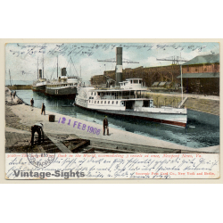 Newport News: Largest Dry Dock In The World - 3 Vessels At Once (Vintage PC 1906)