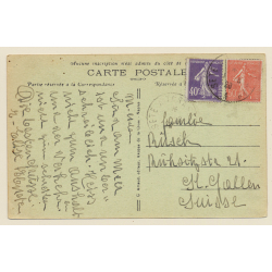 Le Transatlantique Venezuela Dans La Tempête / Steamer (Vintage PC 1928)