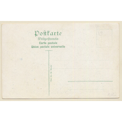 Hamburg Amerika Linie: Rauchsalon - Schnellpostdampfer Deutschland (Vintage PC ~1900s)