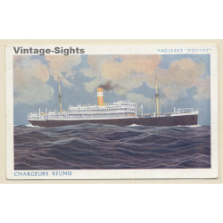 Chargeur Réunis: Paquebot Aurigny / Steamer (Vintage PC 1910s/1920s)
