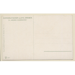 Norddeutscher Lloyd Bremen: SS George Washington / Steamer (Vintage PC 1910s/1920s)