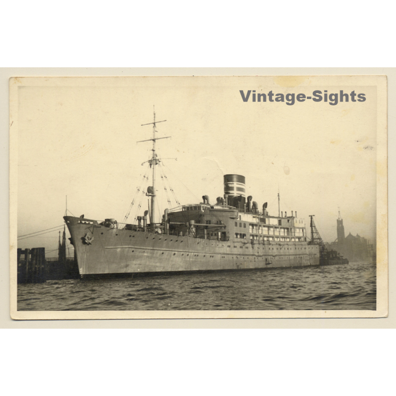 Blohm & Voss, Hamburg: Wohnschiff MS Daressalam (Vintage RPPC 1940s)