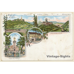 Comburg - Waldenburg - Limburg / Ba-Wü: Gruss Vom Einkorn (Vintage PC Litho 1900s)