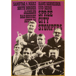 Hawe Schneider & seine Spree City Stompers - South Border Jazz Club (Vintage Poster)