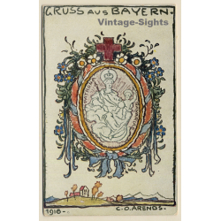 C.O.Arendts: Gruss Aus Bayern*2 / Kriegshilfe (Vintage PC 1910s)