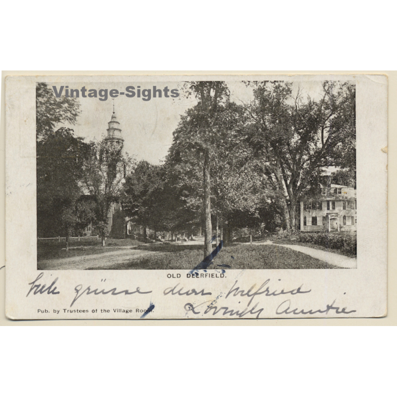 Deerfield / Massachusetts: Meeting & Willard House (Vintage PC 1904)