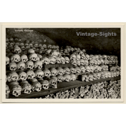 Hallstatt: Beinhaus / Labeled Human Skulls - Death (Vintage RPPC ~1910s/1920s)