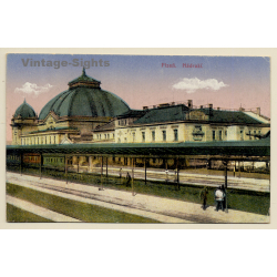 Plzen - Pilsen / Czechia: Train Station (Vintage PC ~1920s)