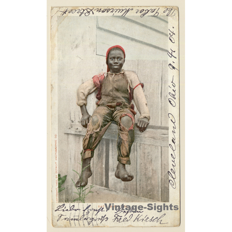 Native Boy Sunny Jim / Black Americana (Vintage PC 1904)