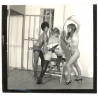 Erotic Study: 3 Semi Nude Maids Im Bondage/Spanking Session*3 (Vintage Contact Print 1970s/1980s)