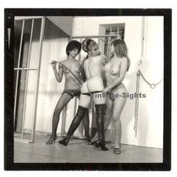 Erotic Study: 3 Semi Nude Maids Im Bondage/Spanking Session*6 (Vintage Contact Print 1970s/1980s)